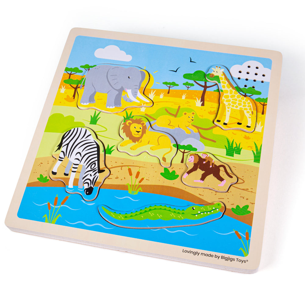 Sound Puzzles - Safari | Wooden Puzzles | Bigjigs Toys