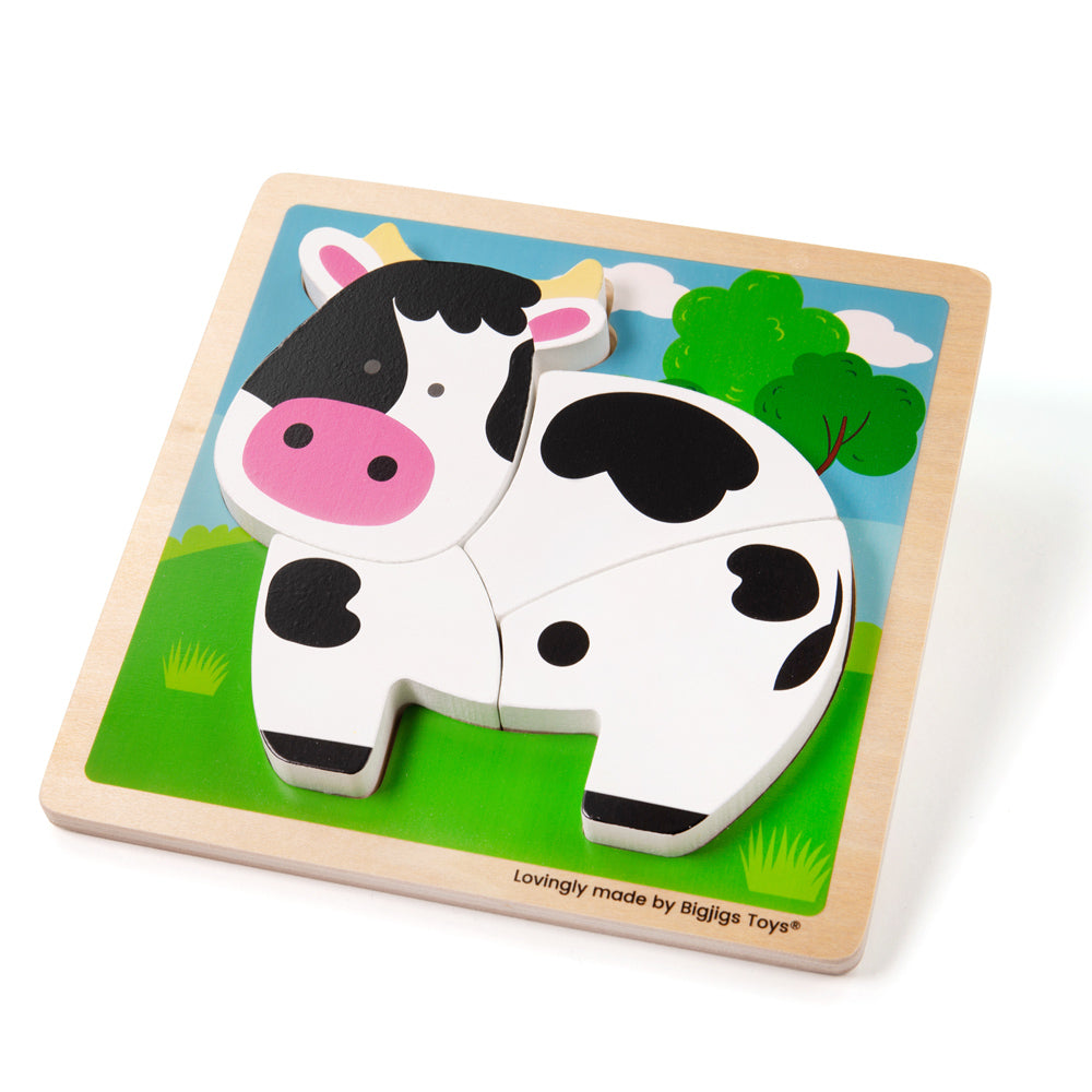 Chunky Lift-Out Cow Puzzle | Puzzles For Toddlers | Bigjigs Toys