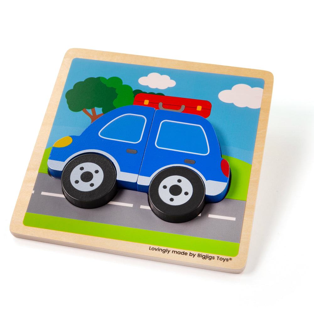 Chunky Lift-Out Car Puzzle | Puzzles For Toddlers | Bigjigs Toys